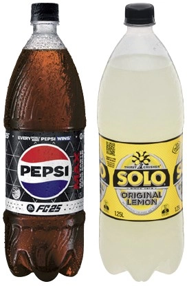 Pepsi or Solo 1.25 Litre Selected Varieties