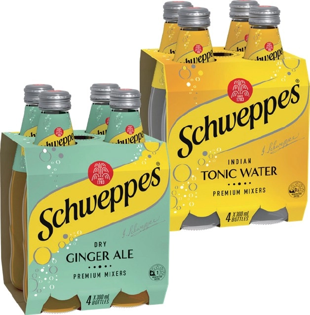 Schweppes Mixers 4x300mL Selected Varieties