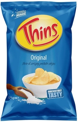 Thins Chips 150‑175g or Thins Onion Rings 85g Selected Varieties