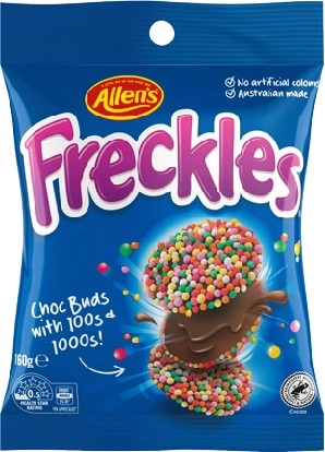 Allen’s Freckles, Jaffas or Nestlé Smarties Share Pack 160g Selected Varieties