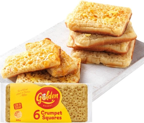 Golden Crumpet Squares 6 Pack