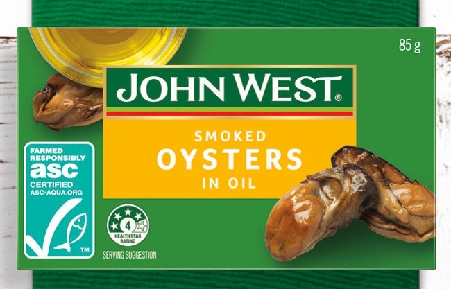 John West Oysters 85g Selected Varieties