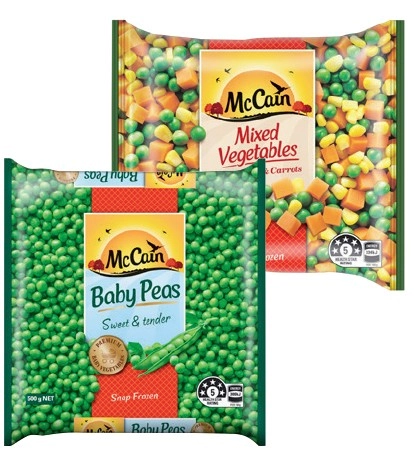 McCain Frozen Vegetables 500g Selected Varieties