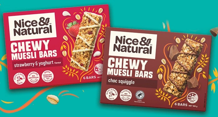 NEW Nice & Natural Chewy Muesli Bars 6 Pack Selected Varieties