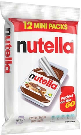 Nutella Hazelnut Spread with Cocoa Mini Packs 12x15g