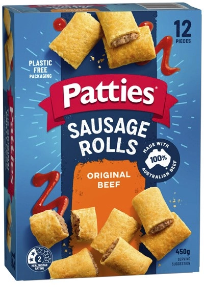 Patties Sausage Rolls, Party Pies, Pasties or Quiches 12 Pack Selected Varieties