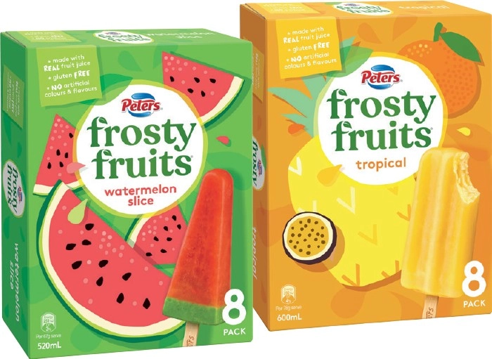 Peters Frosty Fruits 8 Pack or Fruit Stack 6 Pack Selected Varieties