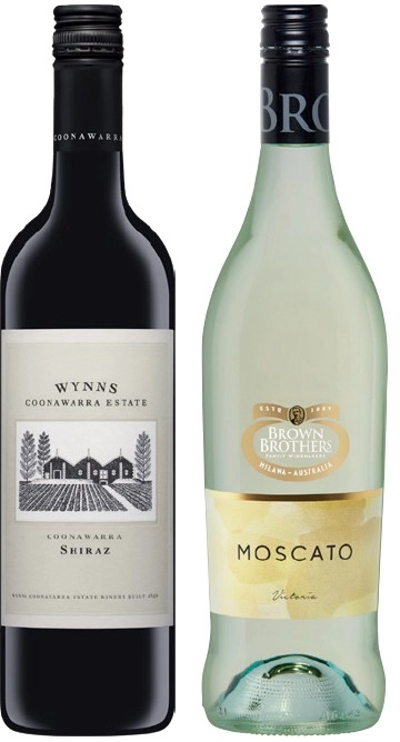 Wynns Coonawarra or Brown Brothers Moscato 750mL Varieties