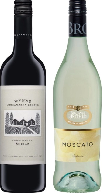 Wynns Coonawarra or Brown Brothers Moscato 750mL Varieties