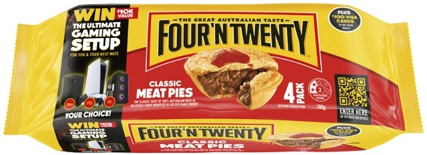 Four’N Twenty Meat Pies 4 Pack Selected Varieties