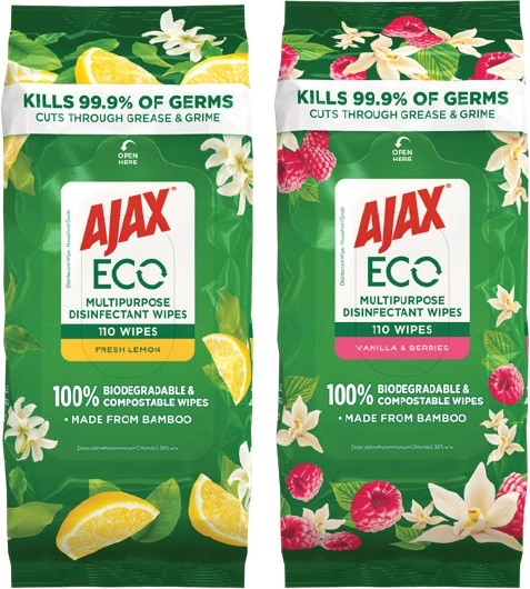 Ajax Multipurpose Wipes 110 Pack Selected Varieties*