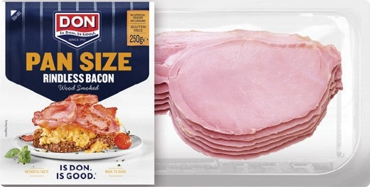 Don Pan Size Rindless Bacon 250g