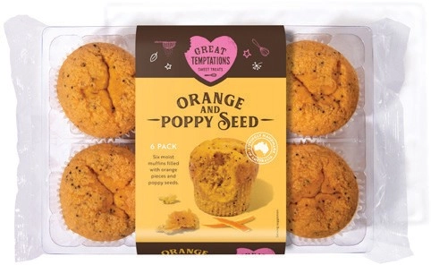 Great Temptations Muffins 6 Pack Selected Varieties