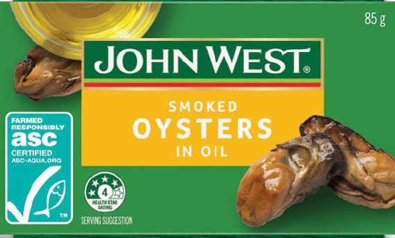 John West Oysters 85g Selected Varieties