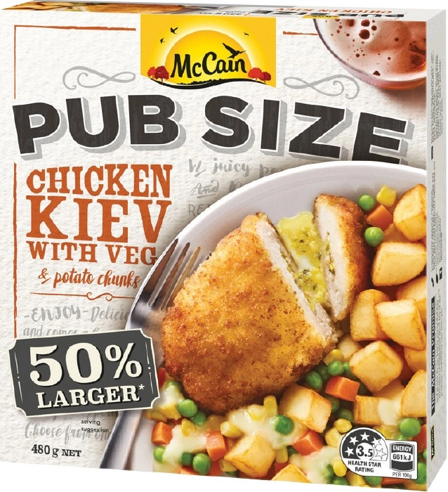 McCain Pub Size Frozen Meal 480‑500g Selected Varieties