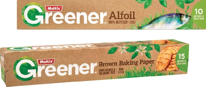 Multix Greener Alfoil 10mx30cm or Brown Baking Paper 15mx30cm