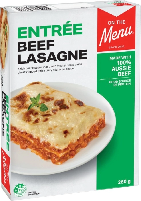 On The Menu Frozen Meal 260g Selected Varieties