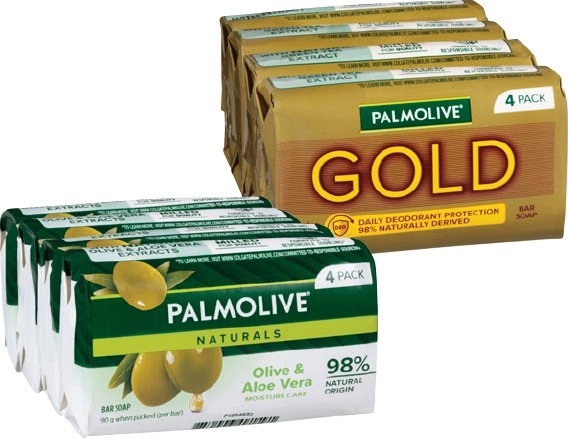 Palmolive Bar Soap 4 Pack Selected Varieties