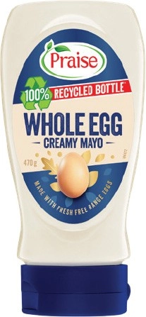 Praise Whole Egg Squeezy Mayo 470‑500g Selected Varieties