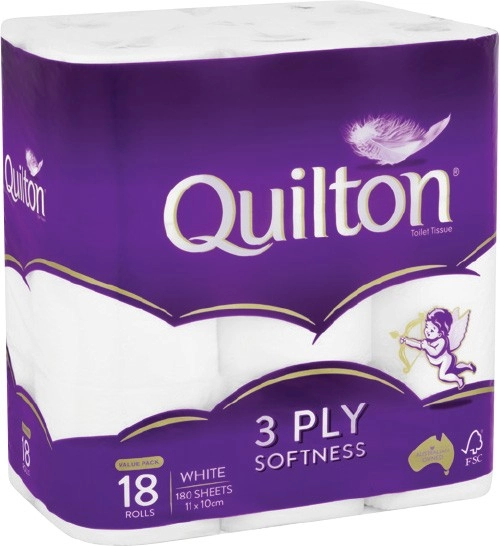 Quilton Toilet Tissues 3 Ply 18 Pack