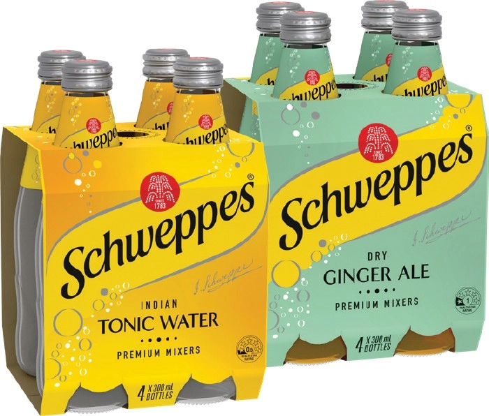 Schweppes Mixers 4x300mL Selected Varieties