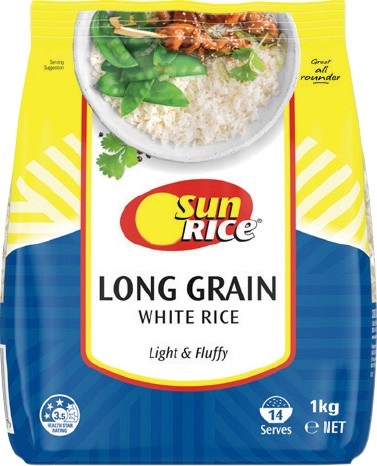 SunRice Long Grain White Rice 1kg