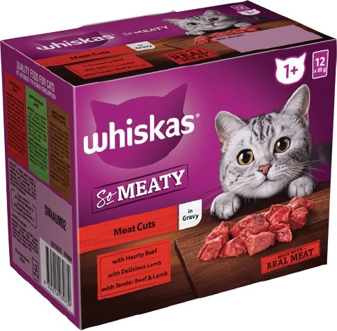 Whiskas So Meaty or So Fishy Wet Cat Food 12x85g Selected Varieties