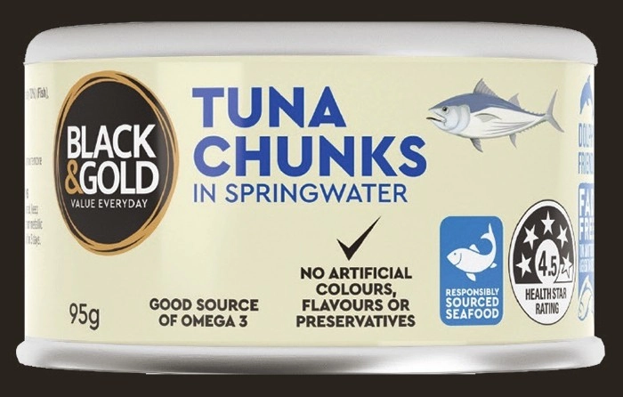 Black & Gold Tuna in Springwater 95g