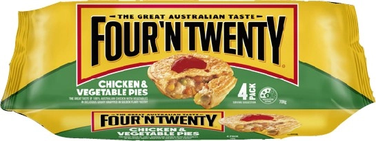 Four’N Twenty Meat Pies 4 Pack Selected Varieties