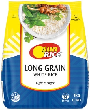 SunRice Long Grain White Rice 1kg