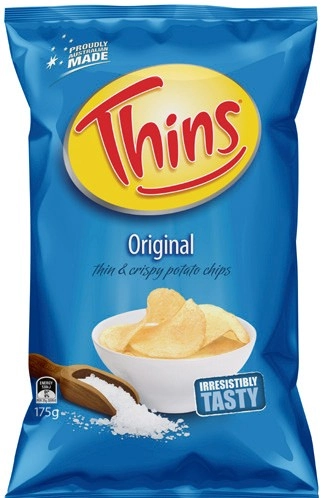 Thins Chips 150‑175g or Thins Onion Rings 85g Selected Varieties