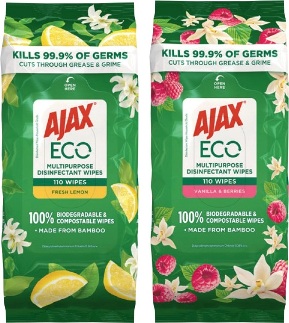 Ajax Multipurpose Wipes 110 Pack Selected Varieties*