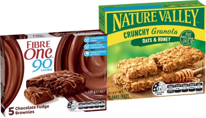 Fibre One Bars 4‑5 Pack, Nature Valley Crunchy Granola 6 Pack or Protein Bars 4 Pack Selected Varieties