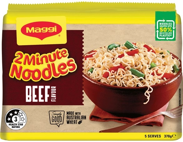 Maggi 2 Minute Noodles or Fusian 5 Pack Selected Varieties