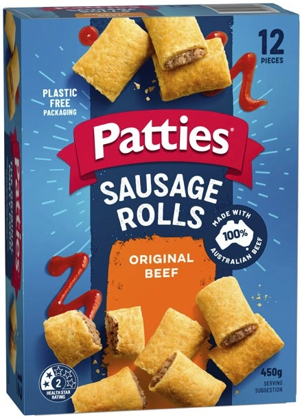 Patties Party Sausage Rolls, Pasties, Quiches or Pies 12 Pack Selected Varieties