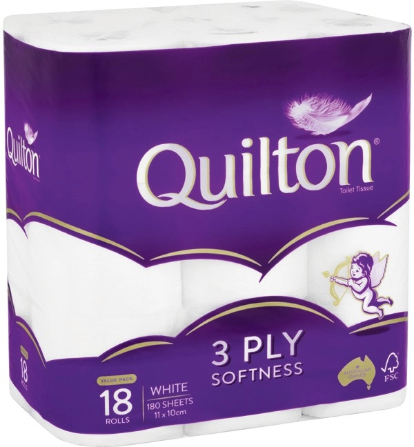 Quilton Toilet Tissues 3 Ply 18 Pack