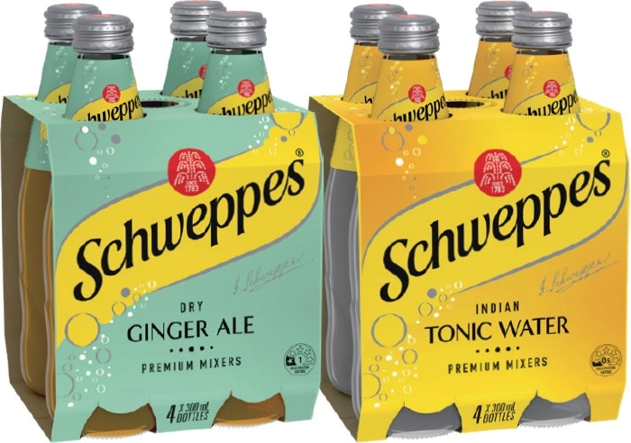 Schweppes Mixers 4x300mL Selected Varieties