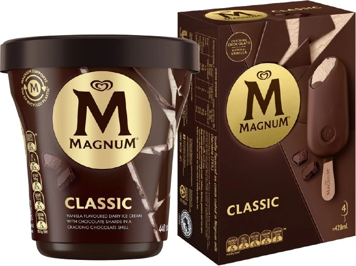 Streets Magnum Ice Cream Stick 4 Pack, Mini 6 Pack or Tub 440mL Selected Varieties