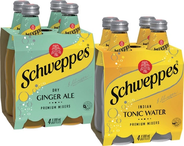 Schweppes Mixers 4x300mL Selected Varieties