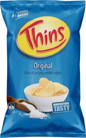 Thins Chips 150‑175g or Thins Onion Rings 85g Selected Varieties