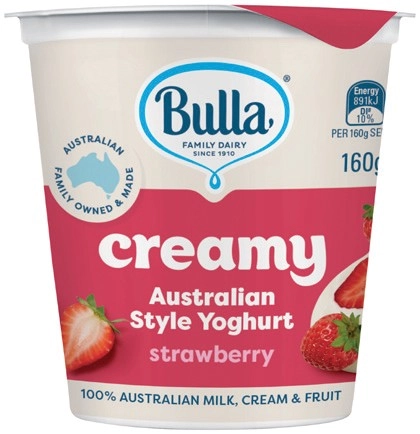 Bulla Creamy Australian Style Yoghurt 160g Selected Varieties