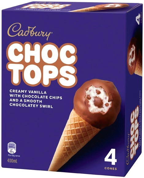 Cadbury Choc Tops 4 Pack