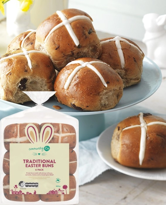 Community Co Easter Buns 6 Pack Selected Varieties