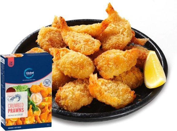 Global Seafoods Crumbed Prawn Cutlets 500g