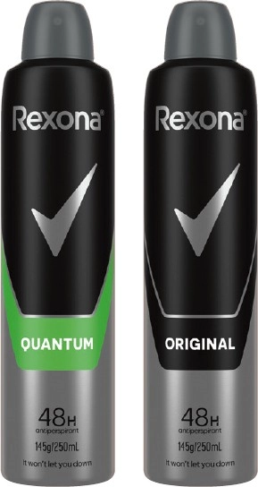 Rexona Men’s Antiperspirant Spray 250mL Selected Varieties