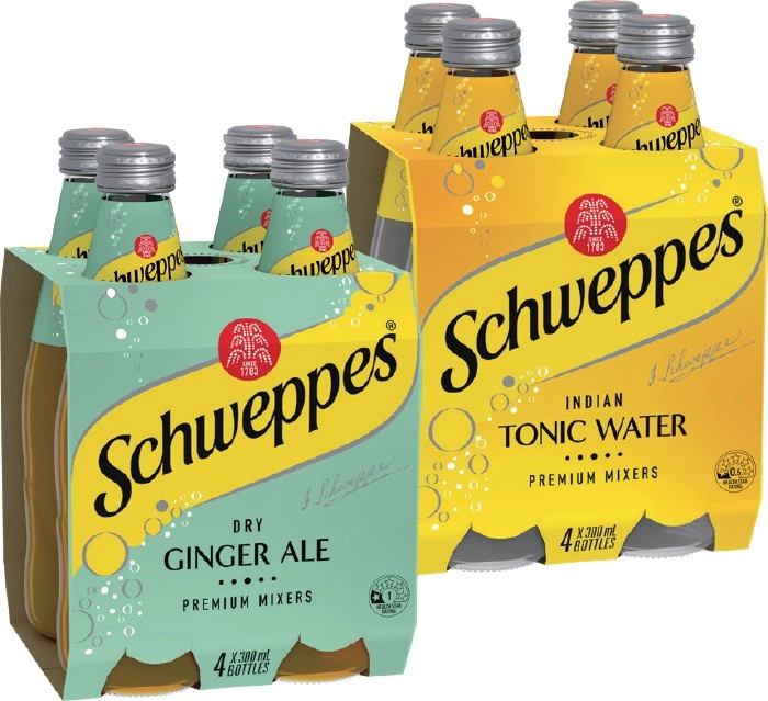 Schweppes Mixers 4x300mL Selected Varieties