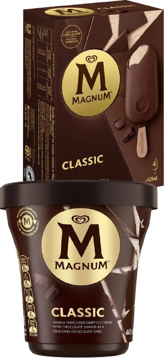 Streets Magnum Ice Cream Stick 4 Pack, Mini 6 Pack or Tub 440mL Selected Varieties