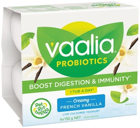 Vaalia Probiotics Yoghurt 4x150g Selected Varieties