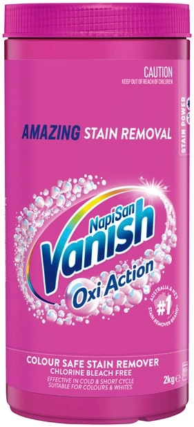 Vanish NapiSan Oxi-Action Stain Remover 2kg Selected Varieties