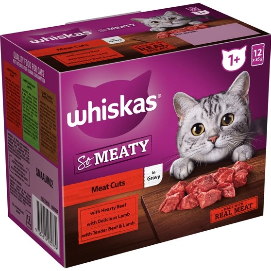 Whiskas So Meaty or So Fishy Wet Cat Food 12x85g Selected Varieties